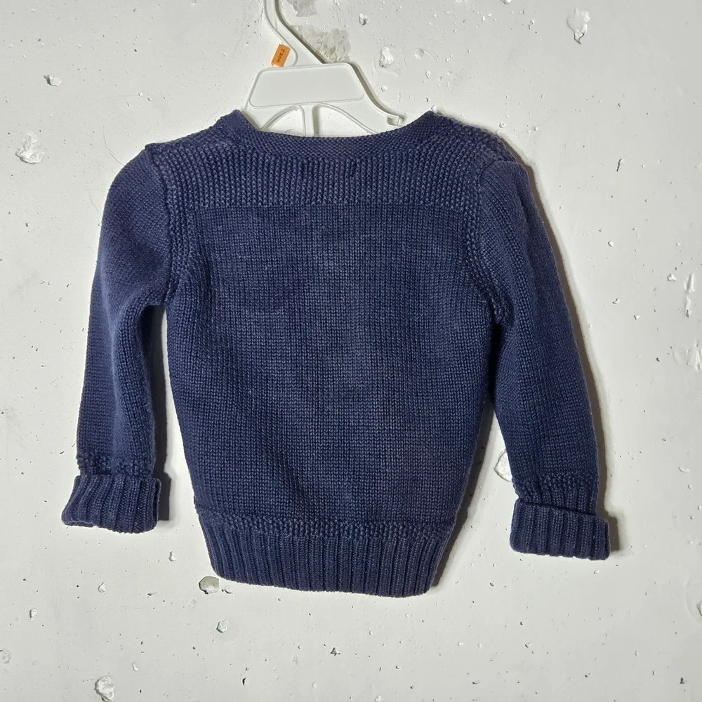 Ralph Lauren Blue Knit Button Cardigan‎ Sweater 18M Preppy Academia Old Money